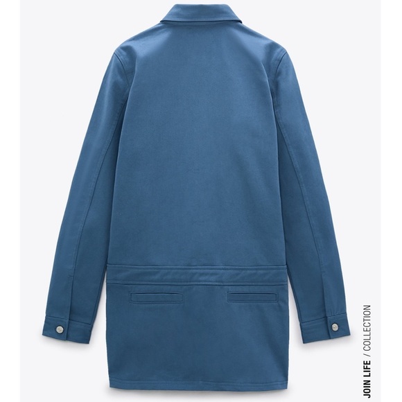 ZARA BNWT Cotton Button-up Denim Dress - Picture 5 of 6